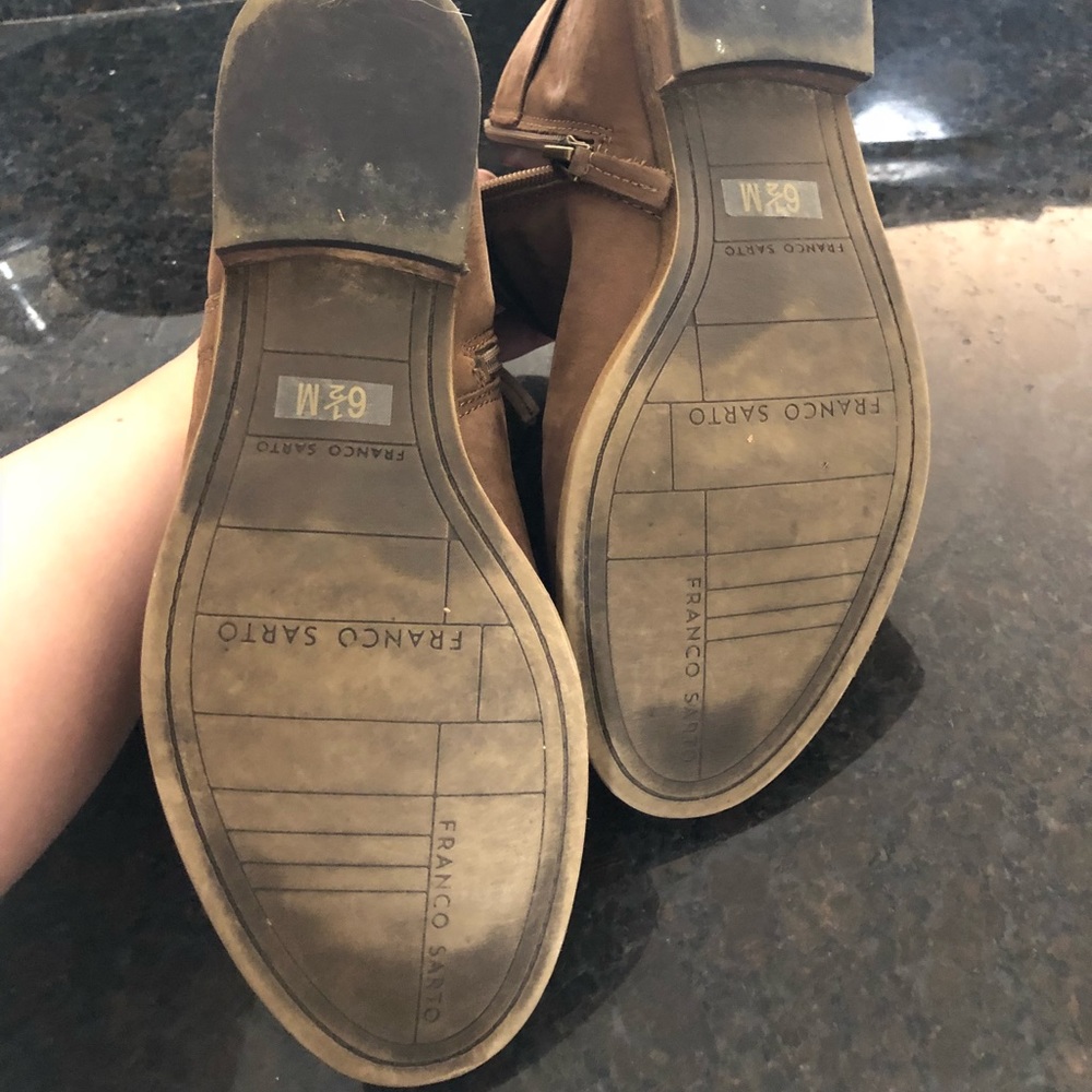 Franco Sarto Brown Ankle Boots - Picture 3 of 5